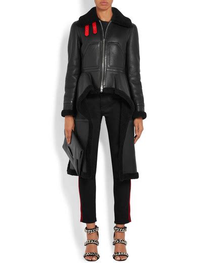 generic givenchy women's shearling asymmetric jacket|givenchy coats for women.